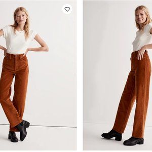 Wide-Leg Vintage Corduroy Burnt Orange Pants - Madewell (worn once)